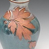 Bluegreen Leaf Vase
