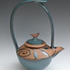 Bird-Topped Teapot, Turquoise