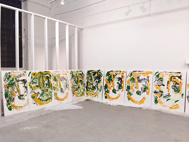 Paintings for "If I had my life to live over, I'd live over a delicatessen" @ Johalla Projects, Chicago IL