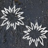 Silver Trendy A$$ H*le Earrings