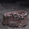 Green Patina Rugged Bark Wrap Band