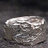 Silver Rugged Bark Wrap Band
