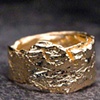 Gold Rugged Bark Wrap Band