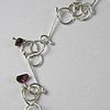 Doodle necklace with garnets