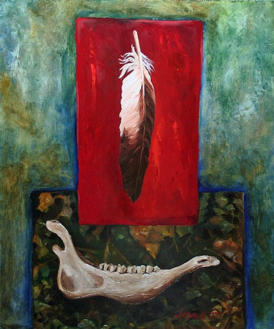 Mary Harnett
�Return, Feather on Red�
