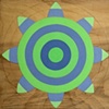 Laura Sue Phillips 
"Blue Green Flower Target"