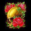 traditional skull with roses