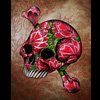 rose covered skull