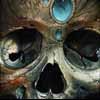 blue jewel textured skull