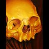 yellow biomech skull