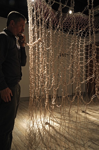 An interactive installation for one to seven people that is loosely reminiscent of the childhood game/ritual 'Telephone'.