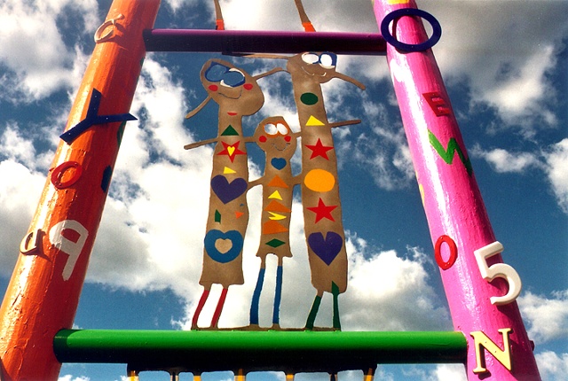 collaborative public art project using recycled materials with community by Joe LaMantia