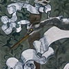 'Heron and Scrolls'