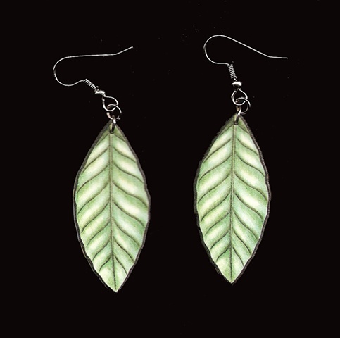 Coffee Leaf Earring