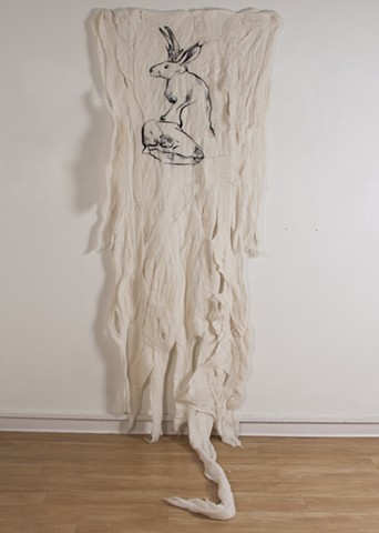 Timothy Cameron Glanvill, Advanced Fibers, Spring 2016. Wet and needle felted wool. University of Missouri.
