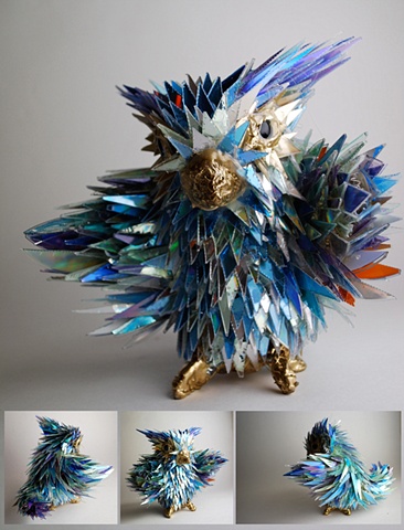 sean e avery cd sculpture mixed media sculpture shiny sculpture fleeple 