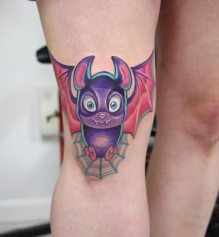 tattoos by amanda bat knee cap tattoos by amanda bat knee cap