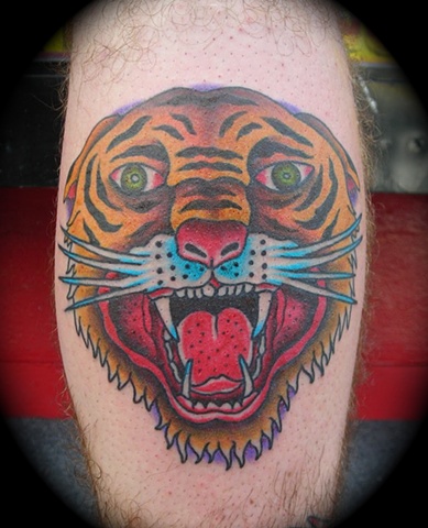 regeneration tattoo trad tiger head regeneration tattoo trad tiger head