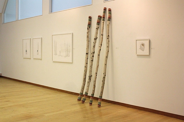 AKATBA installation
(from left to right) The Tree #2, The Tree #1, Untitled (Birch Trees), Siblings, Moose Bed #2