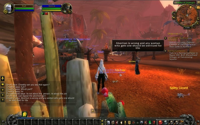 Snuh: Asking the World of Warcraft community (or one of them) to provide me with their definitions of feminism and feminists.