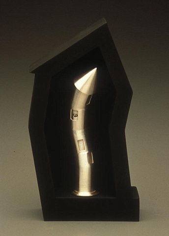 Anika Smulovitz Judaica sterling silver mezuzah tower