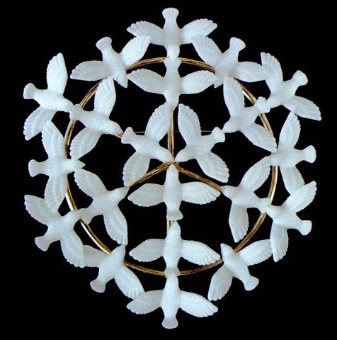 Anika Smulovitz Wedding Series gold brooch jewelry Doves 7