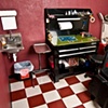 Fallen Owl Tattoo work station