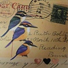 mixed media 3 birds 3 hearts