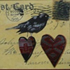 mixed media Brewer's blackbird
