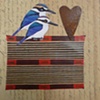 mixed media 2 birds 1 heart
