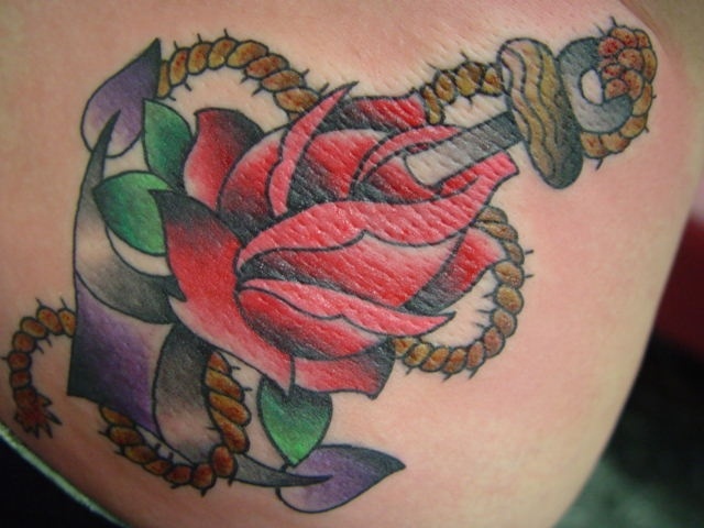 tattoos by nick flanagan anchor rose tattoos by nick flanagan anchor rose