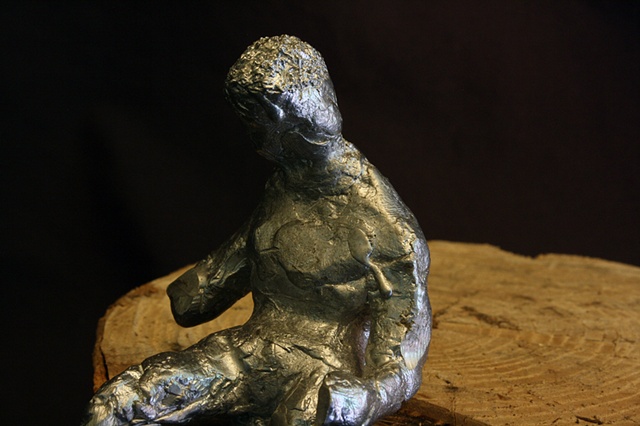 Aluminum, Sculpture, Figure, death, mourn, hurt, pain, bobby english, Jr