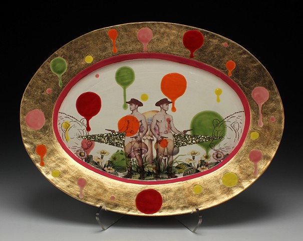 double bear stare platter