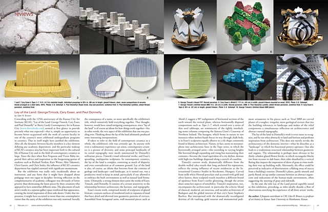 Ceramic Monthly, Review, Lay of the Land, by Glen R Brown