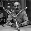 Trova with "Study/Falling Man (Six Figures on Cube)" circa 1968.