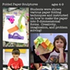 folded paper sculptures