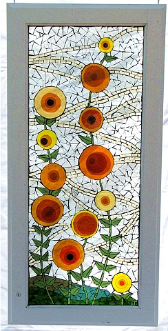 Flower Art Stained Glass on Glass Teresa Hollmeyer