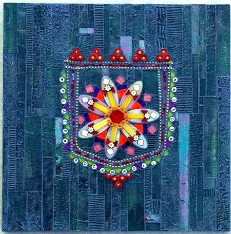Woodstock Mosaic Art Flower Power Claire Roche