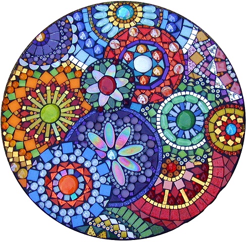 Flower Mosaic Art Clockworks Claire Roche