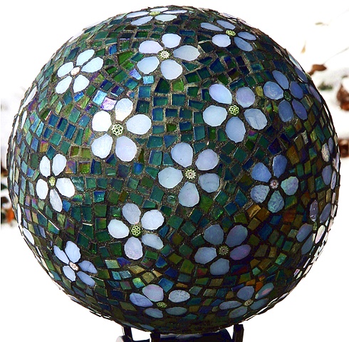 Gazing Ball Mosaic Art