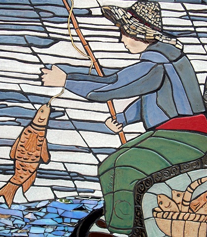 Fisherman Mosaic Donna Caulder