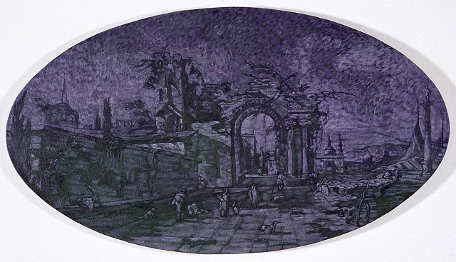 Cropped Landscape (mauve/green)
Source: Capriccio Francesco Guardi, 1760's, Metropolitan Museum of Art, New York
