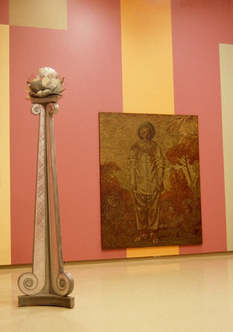 Gilles: Installation with Gary Neil Kennedy (background) and Carmelo Arnoldin (sculpture), Owens Art Gallery, Sackville, New Brunswick.