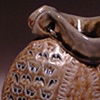 Domed textured salt vase