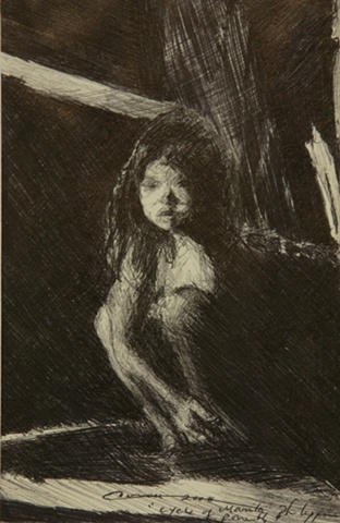 "Batang Babae sa Tondo. Young Girl from Tondo" Women in Poverty Series: Artist: Cesar Conde