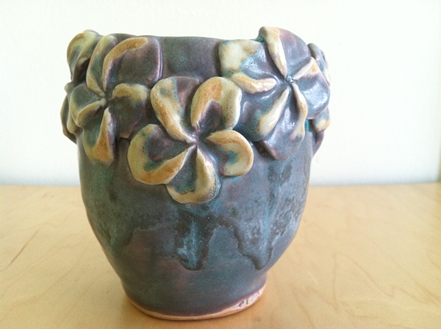 purple plumeria vase