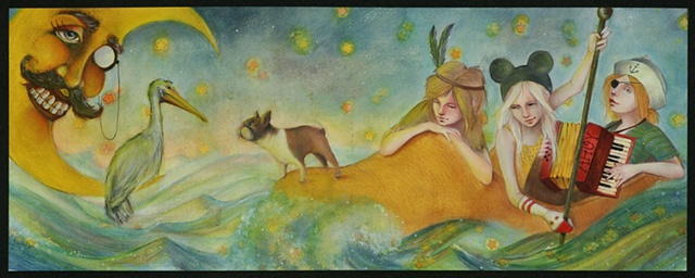 "Wynken, Blynken, and Nod" book Illustration