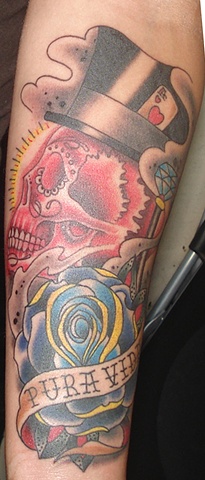 skull and rose tattoo anthony filo rochester