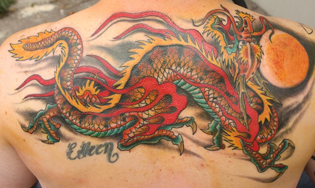 old style dragon tattoo  anthony filo rochester