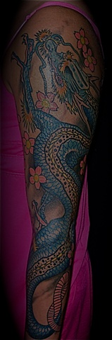 dragon sleeve tattoo  anthony filo rochester